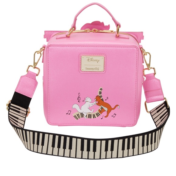 Disney The Aristocats Figural Piano Loungefly Crossbody Bag NWT - Picture 3 of 4
